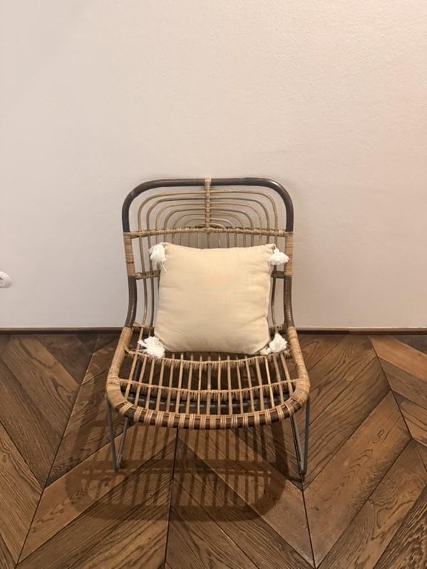Rattan slipper chairs (pair)