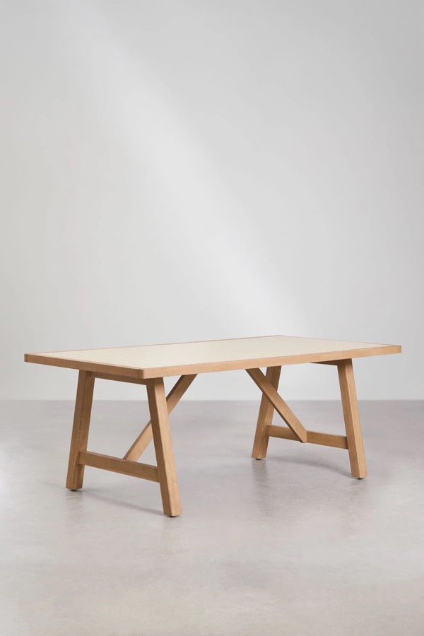 Sklum extendable garden table, ceramic top